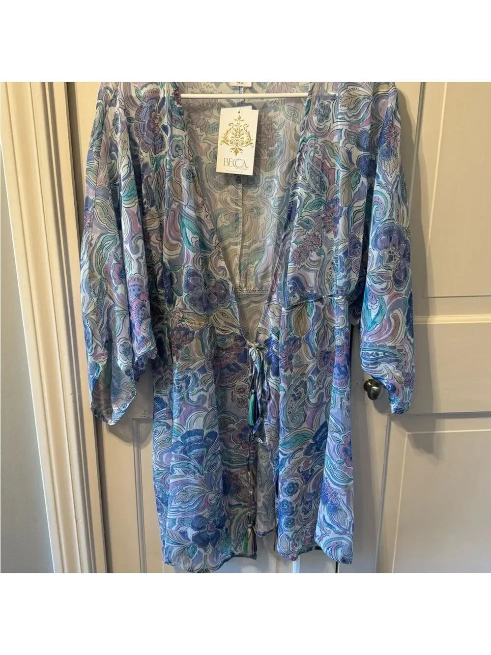 BECCA Blue and Purple Swim Coverup NWT